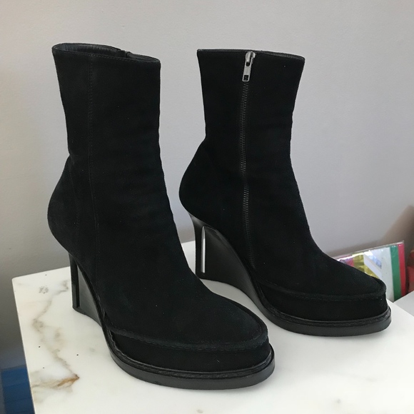 Ann Demeulemeester Shoes - HP! Ann Demeulemeester 2010 Runway!Slit Wedge Boot